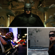 Clockwise from top: Christian Bale as Batman in Batman Begins; Anne Hathaway as Selina Kyle in The Dark Knight Rises; Heath Ledger as The Joker in The Dark Knight